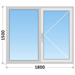 Окно из профиля Алютех под ключ